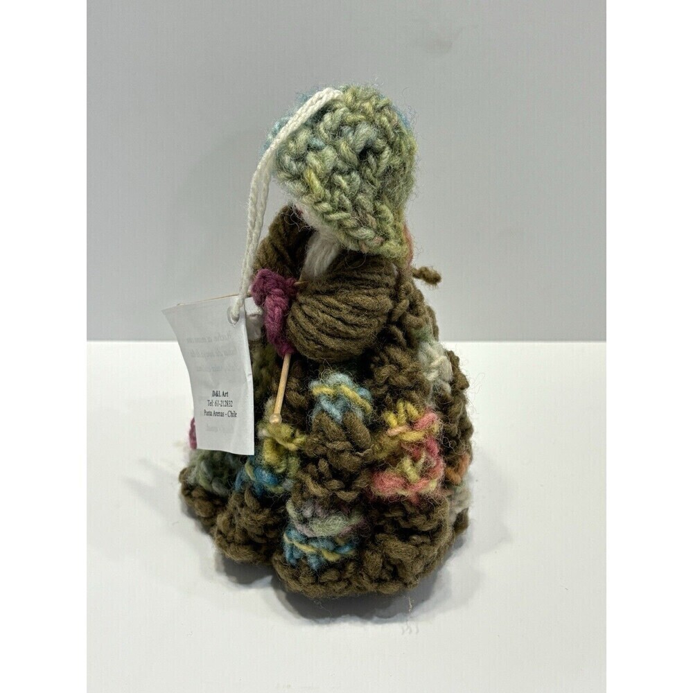 Vintage Doll Handmade Crochet Hand Knitted Patagonia Chile 6.5" Colorful - Picture 8 of 11